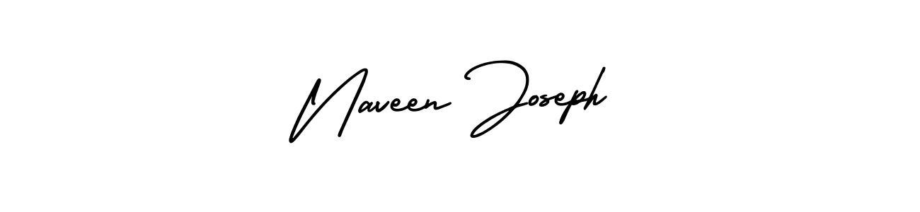 Make a beautiful signature design for name Naveen Joseph. With this signature (AmerikaSignatureDemo-Regular) style, you can create a handwritten signature for free. Naveen Joseph signature style 3 images and pictures png