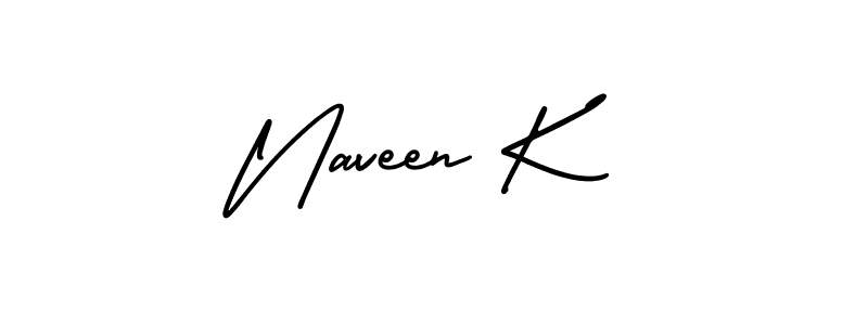 Naveen K stylish signature style. Best Handwritten Sign (AmerikaSignatureDemo-Regular) for my name. Handwritten Signature Collection Ideas for my name Naveen K. Naveen K signature style 3 images and pictures png