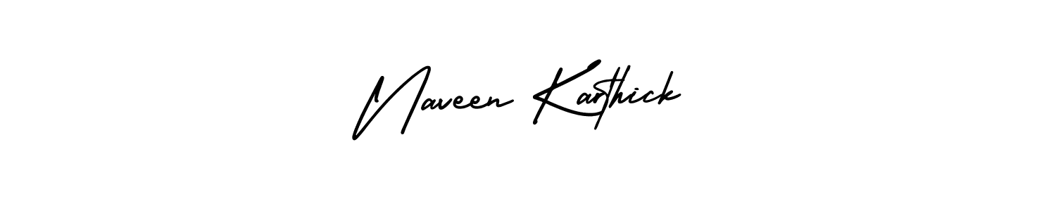 How to Draw Naveen Karthick signature style? AmerikaSignatureDemo-Regular is a latest design signature styles for name Naveen Karthick. Naveen Karthick signature style 3 images and pictures png