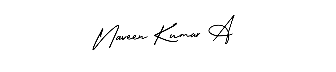 Create a beautiful signature design for name Naveen Kumar A. With this signature (AmerikaSignatureDemo-Regular) fonts, you can make a handwritten signature for free. Naveen Kumar A signature style 3 images and pictures png