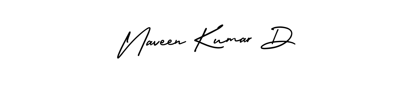 Naveen Kumar D stylish signature style. Best Handwritten Sign (AmerikaSignatureDemo-Regular) for my name. Handwritten Signature Collection Ideas for my name Naveen Kumar D. Naveen Kumar D signature style 3 images and pictures png