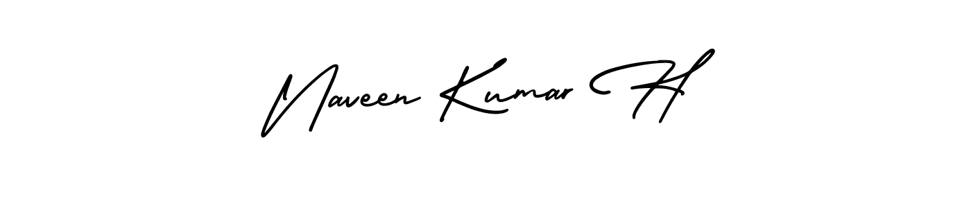 Make a short Naveen Kumar H signature style. Manage your documents anywhere anytime using AmerikaSignatureDemo-Regular. Create and add eSignatures, submit forms, share and send files easily. Naveen Kumar H signature style 3 images and pictures png