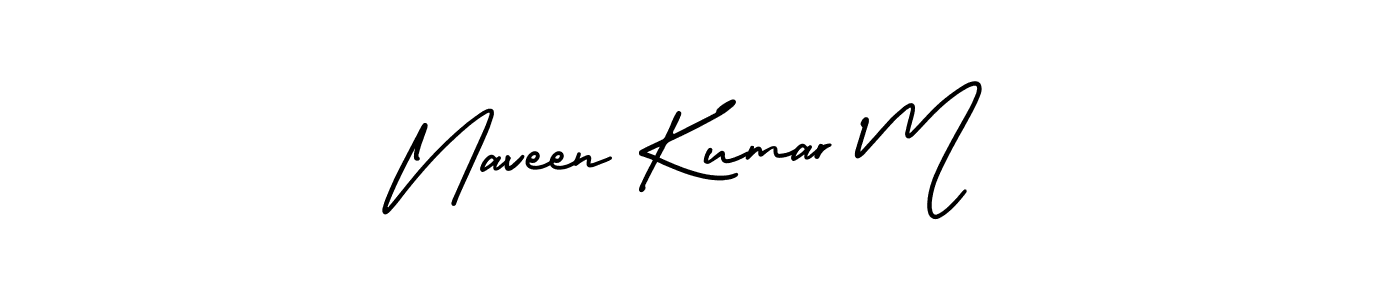 How to Draw Naveen Kumar M signature style? AmerikaSignatureDemo-Regular is a latest design signature styles for name Naveen Kumar M. Naveen Kumar M signature style 3 images and pictures png