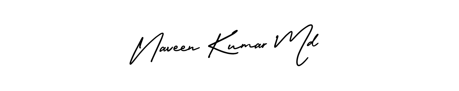 How to make Naveen Kumar Md name signature. Use AmerikaSignatureDemo-Regular style for creating short signs online. This is the latest handwritten sign. Naveen Kumar Md signature style 3 images and pictures png