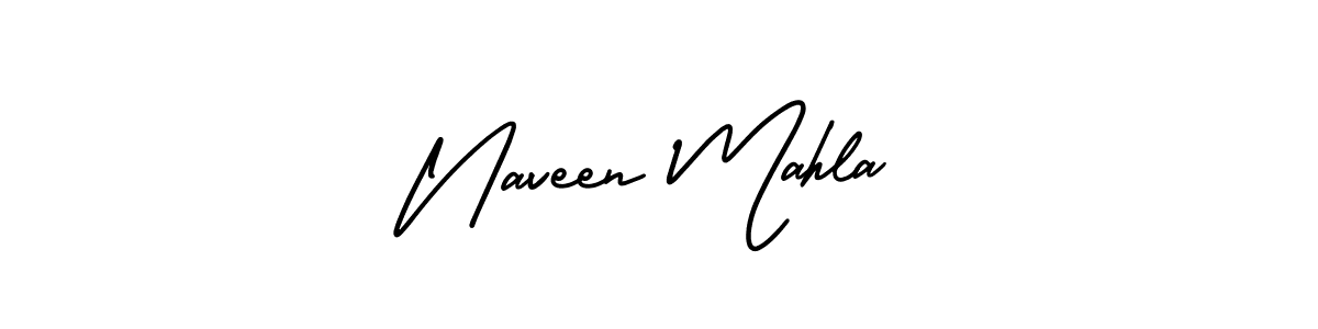 It looks lik you need a new signature style for name Naveen Mahla. Design unique handwritten (AmerikaSignatureDemo-Regular) signature with our free signature maker in just a few clicks. Naveen Mahla signature style 3 images and pictures png