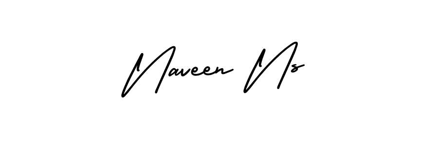 It looks lik you need a new signature style for name Naveen Ns. Design unique handwritten (AmerikaSignatureDemo-Regular) signature with our free signature maker in just a few clicks. Naveen Ns signature style 3 images and pictures png