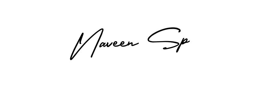 Use a signature maker to create a handwritten signature online. With this signature software, you can design (AmerikaSignatureDemo-Regular) your own signature for name Naveen Sp. Naveen Sp signature style 3 images and pictures png