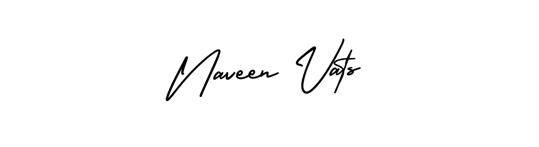 This is the best signature style for the Naveen Vats name. Also you like these signature font (AmerikaSignatureDemo-Regular). Mix name signature. Naveen Vats signature style 3 images and pictures png
