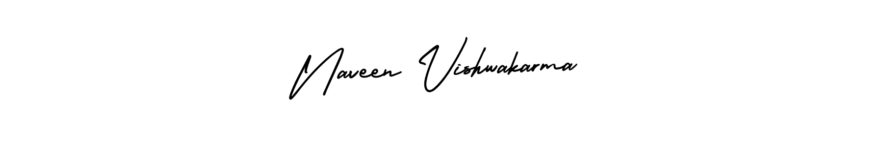 How to make Naveen Vishwakarma name signature. Use AmerikaSignatureDemo-Regular style for creating short signs online. This is the latest handwritten sign. Naveen Vishwakarma signature style 3 images and pictures png