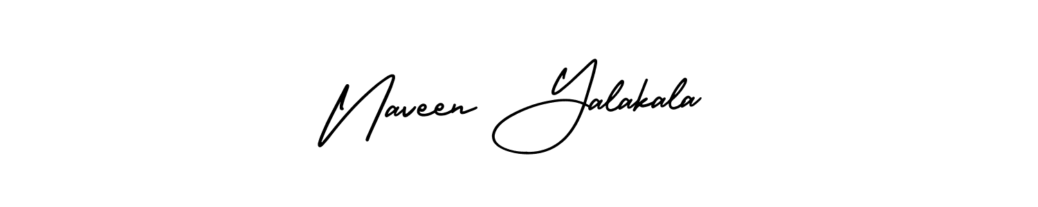 How to make Naveen Yalakala signature? AmerikaSignatureDemo-Regular is a professional autograph style. Create handwritten signature for Naveen Yalakala name. Naveen Yalakala signature style 3 images and pictures png