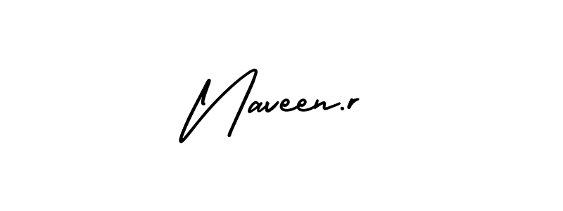 Make a beautiful signature design for name Naveen.r. Use this online signature maker to create a handwritten signature for free. Naveen.r signature style 3 images and pictures png
