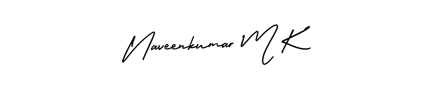 It looks lik you need a new signature style for name Naveenkumar M K. Design unique handwritten (AmerikaSignatureDemo-Regular) signature with our free signature maker in just a few clicks. Naveenkumar M K signature style 3 images and pictures png