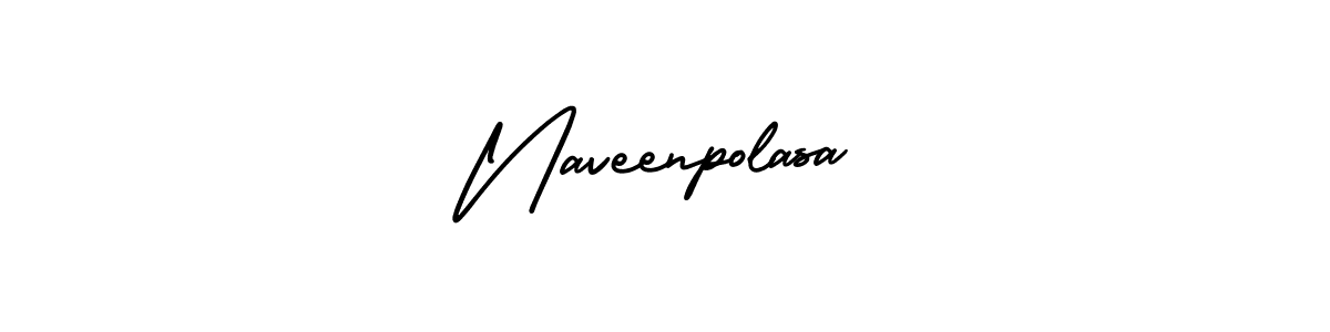 How to make Naveenpolasa signature? AmerikaSignatureDemo-Regular is a professional autograph style. Create handwritten signature for Naveenpolasa name. Naveenpolasa signature style 3 images and pictures png