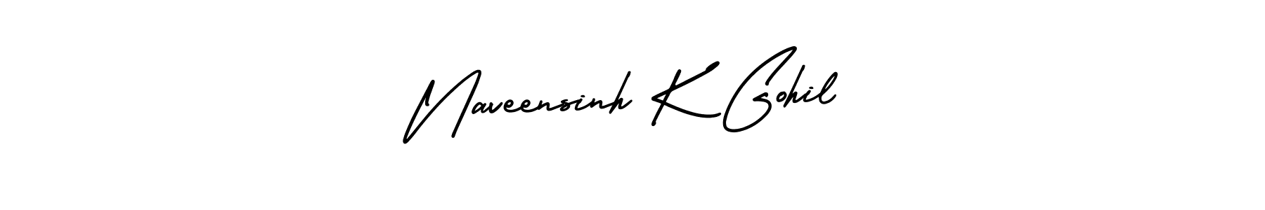 Also we have Naveensinh K Gohil name is the best signature style. Create professional handwritten signature collection using AmerikaSignatureDemo-Regular autograph style. Naveensinh K Gohil signature style 3 images and pictures png