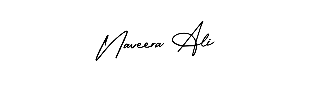 How to make Naveera Ali signature? AmerikaSignatureDemo-Regular is a professional autograph style. Create handwritten signature for Naveera Ali name. Naveera Ali signature style 3 images and pictures png