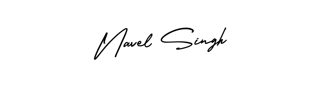 The best way (AmerikaSignatureDemo-Regular) to make a short signature is to pick only two or three words in your name. The name Navel Singh include a total of six letters. For converting this name. Navel Singh signature style 3 images and pictures png