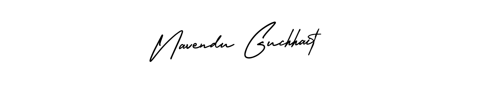 Also You can easily find your signature by using the search form. We will create Navendu Guchhait name handwritten signature images for you free of cost using AmerikaSignatureDemo-Regular sign style. Navendu Guchhait signature style 3 images and pictures png