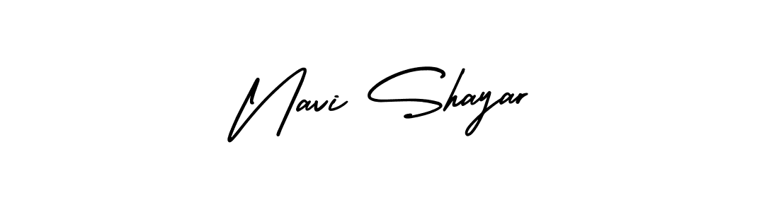 Make a beautiful signature design for name Navi Shayar. With this signature (AmerikaSignatureDemo-Regular) style, you can create a handwritten signature for free. Navi Shayar signature style 3 images and pictures png