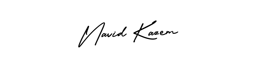 How to make Navid Kazem name signature. Use AmerikaSignatureDemo-Regular style for creating short signs online. This is the latest handwritten sign. Navid Kazem signature style 3 images and pictures png