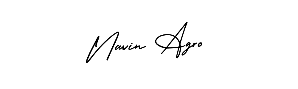 How to make Navin Agro signature? AmerikaSignatureDemo-Regular is a professional autograph style. Create handwritten signature for Navin Agro name. Navin Agro signature style 3 images and pictures png