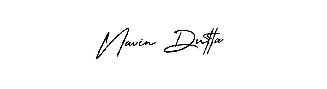 Make a beautiful signature design for name Navin Dutta. With this signature (AmerikaSignatureDemo-Regular) style, you can create a handwritten signature for free. Navin Dutta signature style 3 images and pictures png