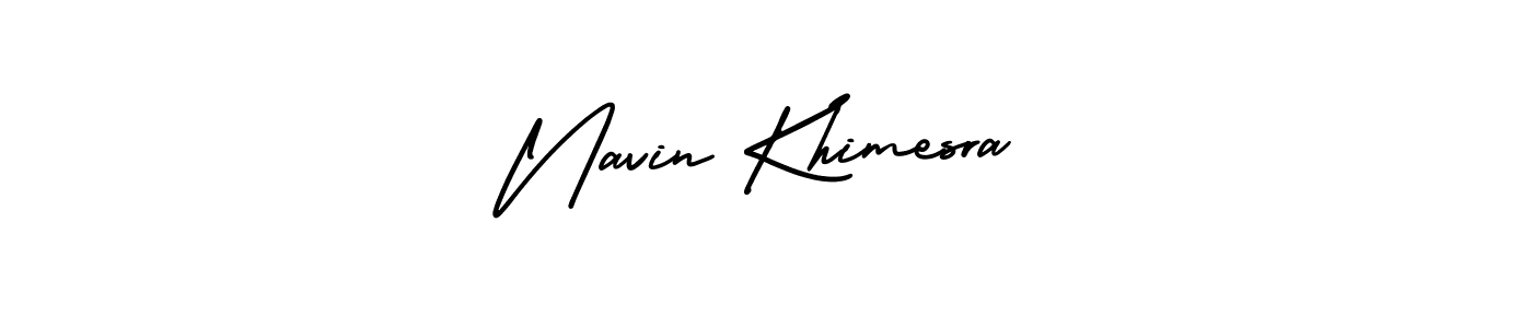 Make a beautiful signature design for name Navin Khimesra. With this signature (AmerikaSignatureDemo-Regular) style, you can create a handwritten signature for free. Navin Khimesra signature style 3 images and pictures png
