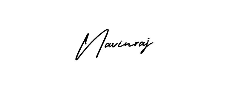 How to make Navinraj name signature. Use AmerikaSignatureDemo-Regular style for creating short signs online. This is the latest handwritten sign. Navinraj signature style 3 images and pictures png