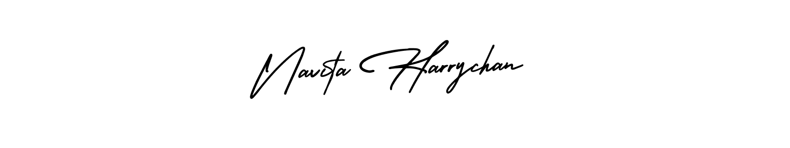 It looks lik you need a new signature style for name Navita Harrychan. Design unique handwritten (AmerikaSignatureDemo-Regular) signature with our free signature maker in just a few clicks. Navita Harrychan signature style 3 images and pictures png