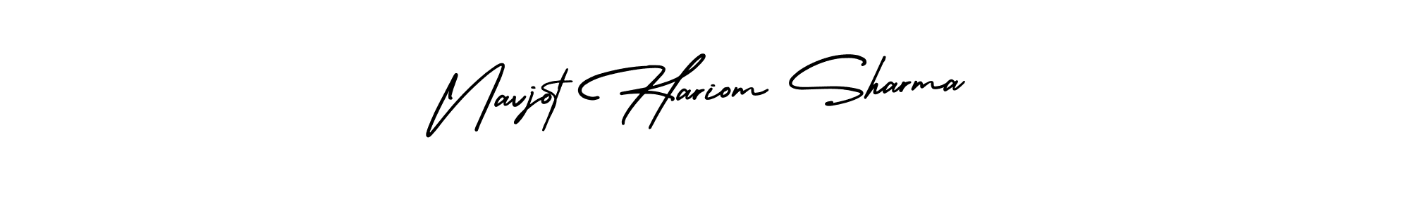 Create a beautiful signature design for name Navjot Hariom Sharma. With this signature (AmerikaSignatureDemo-Regular) fonts, you can make a handwritten signature for free. Navjot Hariom Sharma signature style 3 images and pictures png