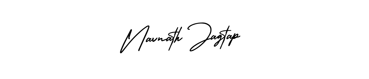 Navnath Jagtap stylish signature style. Best Handwritten Sign (AmerikaSignatureDemo-Regular) for my name. Handwritten Signature Collection Ideas for my name Navnath Jagtap. Navnath Jagtap signature style 3 images and pictures png
