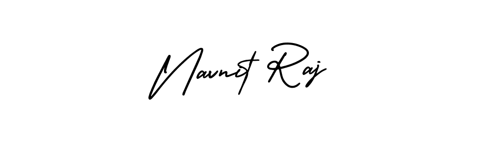 Design your own signature with our free online signature maker. With this signature software, you can create a handwritten (AmerikaSignatureDemo-Regular) signature for name Navnit Raj. Navnit Raj signature style 3 images and pictures png