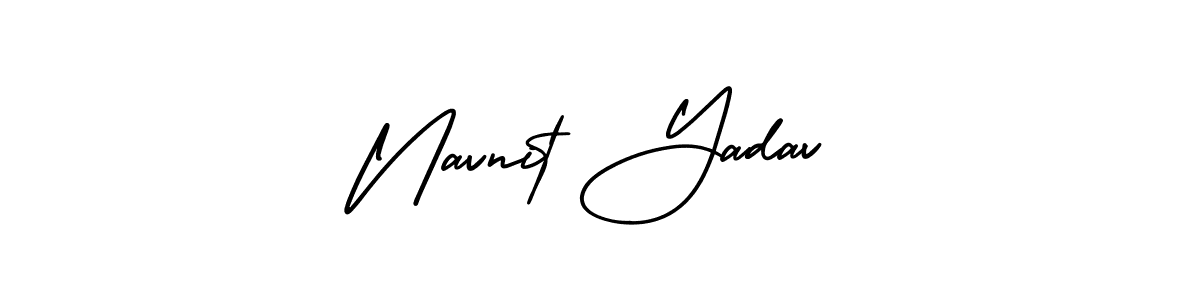 Navnit Yadav stylish signature style. Best Handwritten Sign (AmerikaSignatureDemo-Regular) for my name. Handwritten Signature Collection Ideas for my name Navnit Yadav. Navnit Yadav signature style 3 images and pictures png