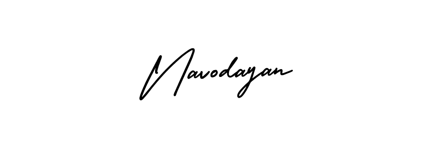 Design your own signature with our free online signature maker. With this signature software, you can create a handwritten (AmerikaSignatureDemo-Regular) signature for name Navodayan. Navodayan signature style 3 images and pictures png