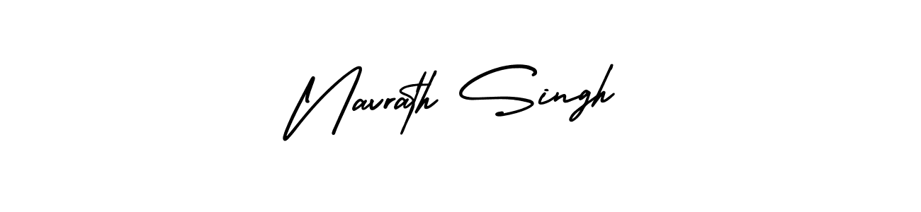 How to make Navrath Singh name signature. Use AmerikaSignatureDemo-Regular style for creating short signs online. This is the latest handwritten sign. Navrath Singh signature style 3 images and pictures png