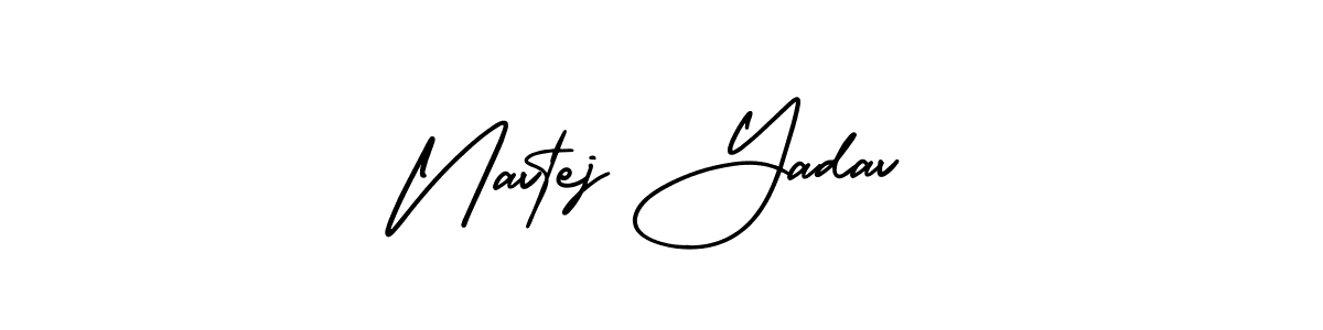 Also You can easily find your signature by using the search form. We will create Navtej Yadav name handwritten signature images for you free of cost using AmerikaSignatureDemo-Regular sign style. Navtej Yadav signature style 3 images and pictures png