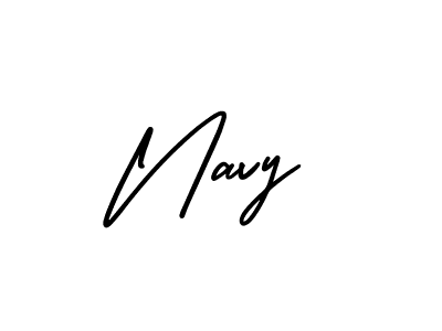 Navy stylish signature style. Best Handwritten Sign (AmerikaSignatureDemo-Regular) for my name. Handwritten Signature Collection Ideas for my name Navy. Navy signature style 3 images and pictures png