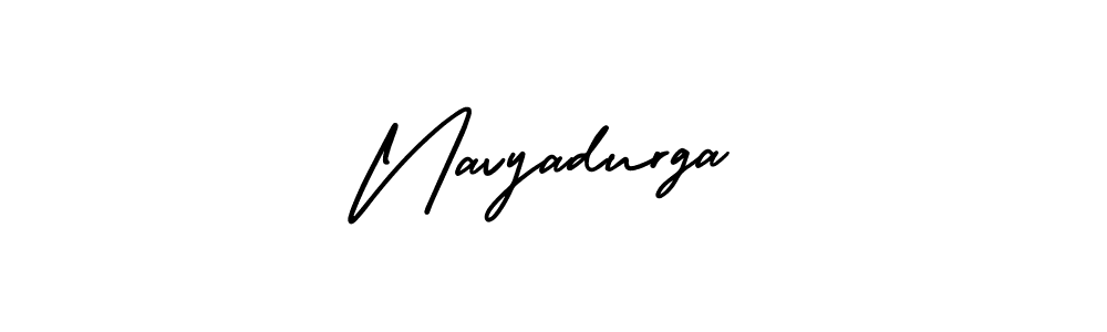 Design your own signature with our free online signature maker. With this signature software, you can create a handwritten (AmerikaSignatureDemo-Regular) signature for name Navyadurga. Navyadurga signature style 3 images and pictures png