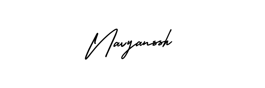 Use a signature maker to create a handwritten signature online. With this signature software, you can design (AmerikaSignatureDemo-Regular) your own signature for name Navyanssh. Navyanssh signature style 3 images and pictures png
