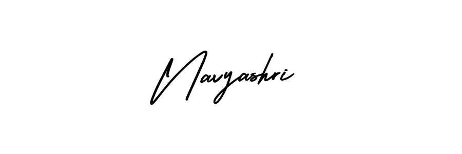 How to make Navyashri name signature. Use AmerikaSignatureDemo-Regular style for creating short signs online. This is the latest handwritten sign. Navyashri signature style 3 images and pictures png