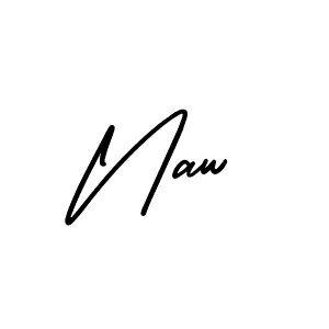 Naw stylish signature style. Best Handwritten Sign (AmerikaSignatureDemo-Regular) for my name. Handwritten Signature Collection Ideas for my name Naw. Naw signature style 3 images and pictures png