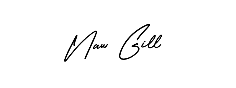 The best way (AmerikaSignatureDemo-Regular) to make a short signature is to pick only two or three words in your name. The name Naw Gill include a total of six letters. For converting this name. Naw Gill signature style 3 images and pictures png