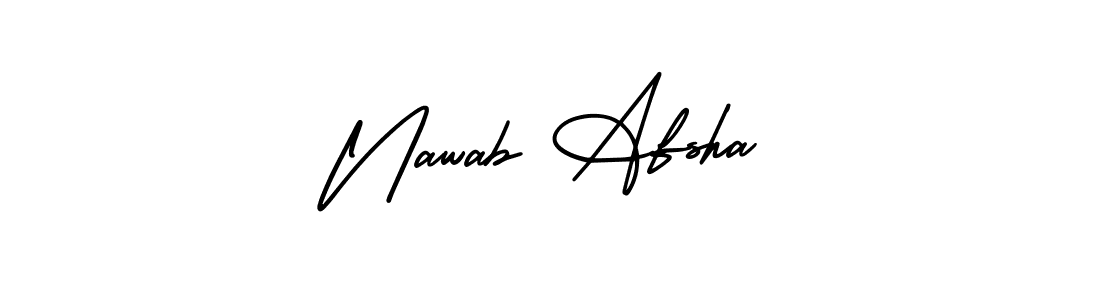 Design your own signature with our free online signature maker. With this signature software, you can create a handwritten (AmerikaSignatureDemo-Regular) signature for name Nawab Afsha. Nawab Afsha signature style 3 images and pictures png