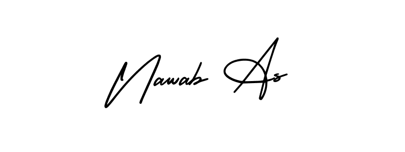 Nawab As stylish signature style. Best Handwritten Sign (AmerikaSignatureDemo-Regular) for my name. Handwritten Signature Collection Ideas for my name Nawab As. Nawab As signature style 3 images and pictures png