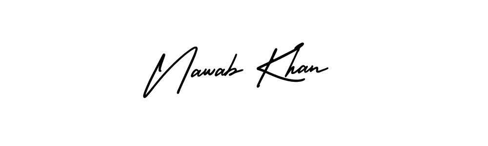 Make a beautiful signature design for name Nawab Khan. With this signature (AmerikaSignatureDemo-Regular) style, you can create a handwritten signature for free. Nawab Khan signature style 3 images and pictures png