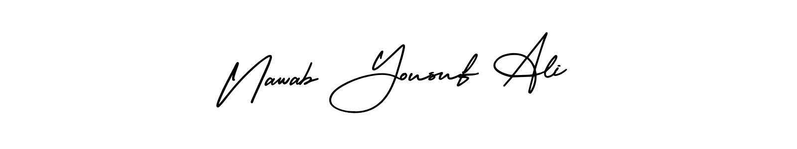 How to Draw Nawab Yousuf Ali signature style? AmerikaSignatureDemo-Regular is a latest design signature styles for name Nawab Yousuf Ali. Nawab Yousuf Ali signature style 3 images and pictures png