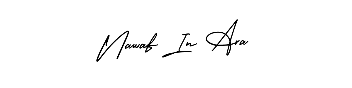Also You can easily find your signature by using the search form. We will create Nawaf In Ara name handwritten signature images for you free of cost using AmerikaSignatureDemo-Regular sign style. Nawaf In Ara signature style 3 images and pictures png