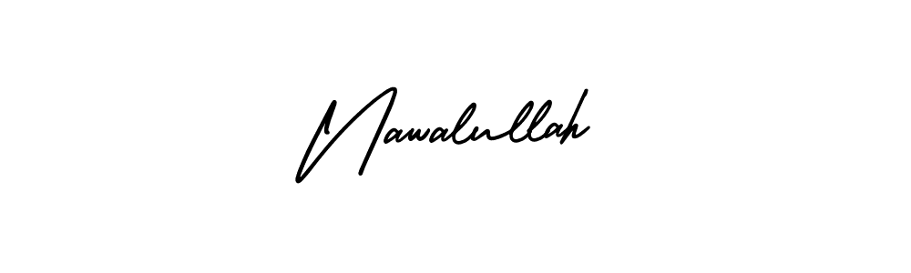 How to make Nawalullah name signature. Use AmerikaSignatureDemo-Regular style for creating short signs online. This is the latest handwritten sign. Nawalullah signature style 3 images and pictures png