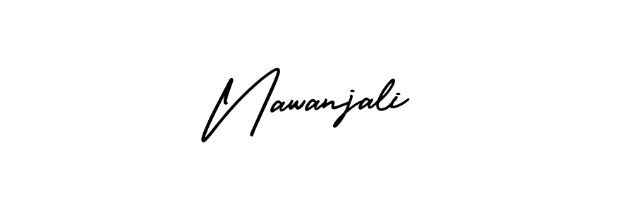 Create a beautiful signature design for name Nawanjali. With this signature (AmerikaSignatureDemo-Regular) fonts, you can make a handwritten signature for free. Nawanjali signature style 3 images and pictures png