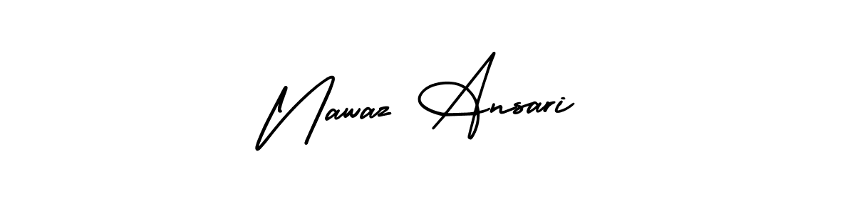 How to Draw Nawaz Ansari signature style? AmerikaSignatureDemo-Regular is a latest design signature styles for name Nawaz Ansari. Nawaz Ansari signature style 3 images and pictures png
