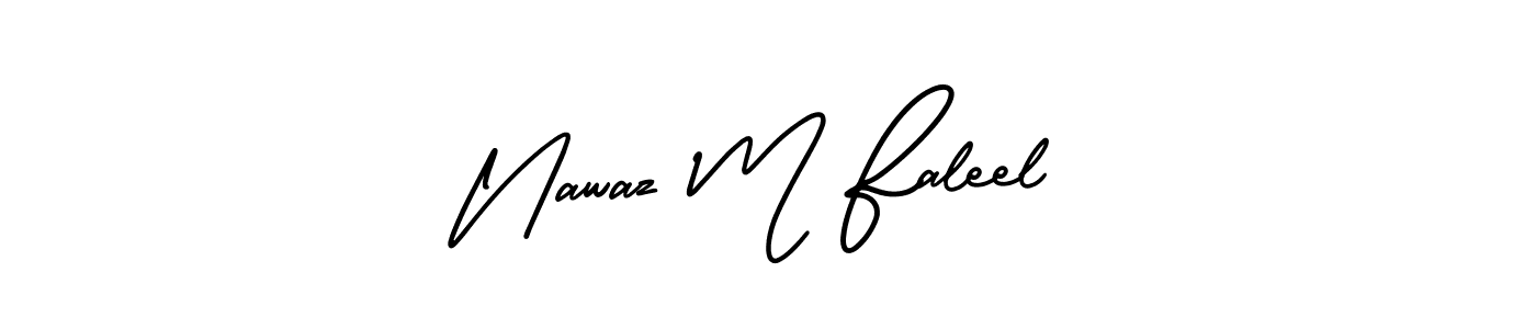 Also we have Nawaz M Faleel name is the best signature style. Create professional handwritten signature collection using AmerikaSignatureDemo-Regular autograph style. Nawaz M Faleel signature style 3 images and pictures png